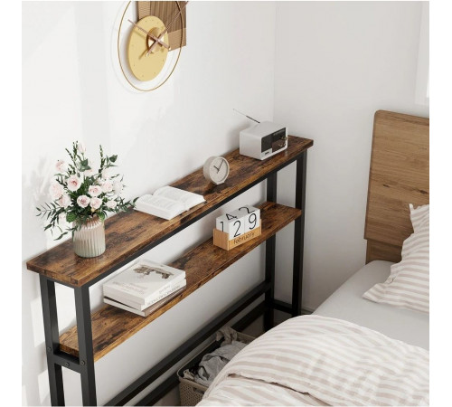 Узкий консольный столик 2-ярусный