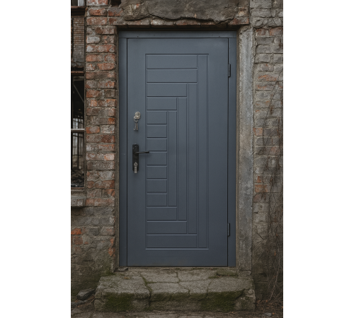 Вхідні двері Вулкан антрацит із МДФ — два замки для підвищеної безпеки