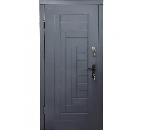 Вхідні двері Вулкан антрацит із МДФ — два замки для підвищеної безпеки