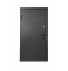 Вхідні двері Вулкан 860×2050 / 960×2050 мм (праві або ліві) з МДФ накладками з обох боків, сірі