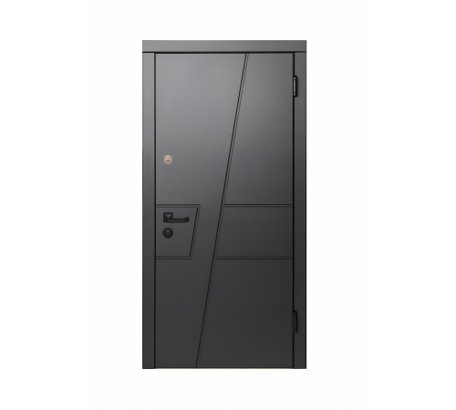 Вхідні двері Вулкан сірі MSM – метал 1,2мм, МДФ з двох сторін, 2 замки, утеплення
