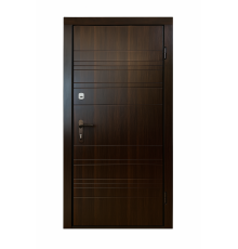 Вхідні двері Вулкан із МДФ накладками горіхового кольору