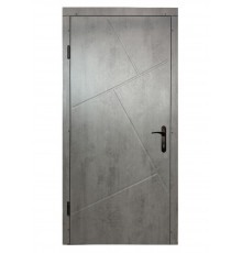 Входные двери MSM Вулкан из МДФ и метала 2050х860мм левые Бетон темный