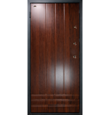 Вхідні двері MSM Вулкан з МДФ та металу 2050х860мм ліві Горіх темний Walnut Style