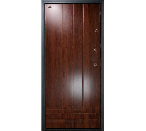 Входная дверь MSM Вулкан Walnut Style из МДФ и металла 2050х860мм левые Орех темный