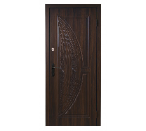 Входная дверь Вулкан орех — МДФ накладки, два замка, современный стиль