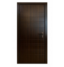 Вхідні двері MSM Вулкан з МДФ та металу 2050х960мм ліві Горіх темний