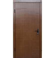 Вхідні двері MSM Вулкан з МДФ та металу 2050х960мм ліві Горіх новус