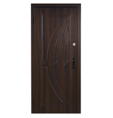 Входные двери MSM Вулкан из МДФ и метала 2050х960мм левые Орех темный
