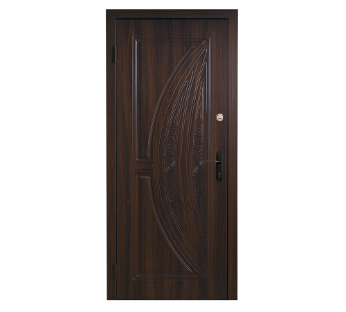 Входная дверь Вулкан орех — МДФ накладки, два замка, современный стиль
