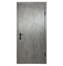 Вхідні двері MSM Вулкан з МДФ та металу 2050х960мм праві Бетон темний