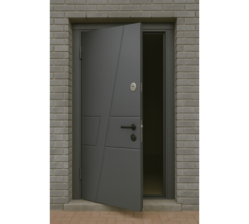 Входная дверь Вулкан серые MSM – металл 1,2мм, МДФ с двух сторон, 2 замка, утепление