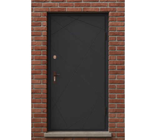 Вхідні двері Вулкан із МДФ з обох боків та двома замками, 860×2050 / 960×2050 мм