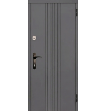 Входная дверь МСМ "Смарт Рейл Грей" (МДФ, утепленные, современные)
