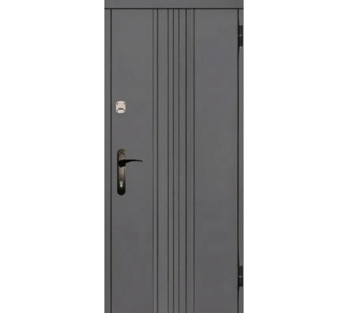 Входная дверь МСМ "Смарт Рейл Грей" (МДФ, утепленные, современные)