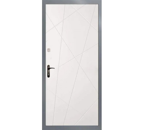 Входная дверь МСМ "Смарт Рейл Грей" (МДФ, утепленные, современные)