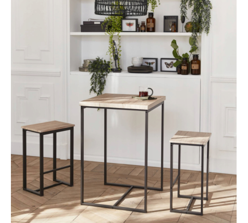 Высокий стол с 2 барными стульями