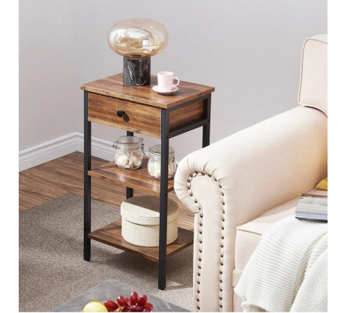 Высокий столик VECELO – 70×40×30 см, металлический каркас.