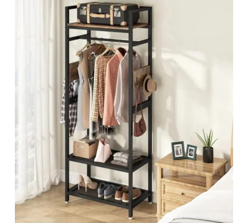 Вешалка-стойка для прихожей с полками