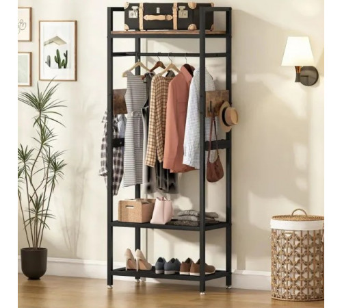 Вешалка-стойка для прихожей с полками