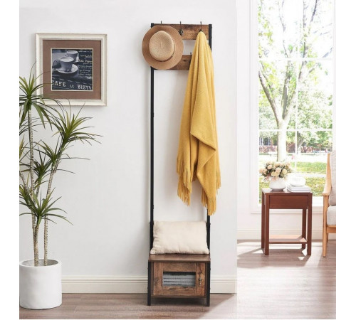 Вешалка для верхней одежды с крючками – коричневая