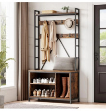 Вішалка для взуття з 3 ящиками для зберігання та 8 гачками