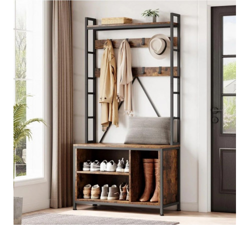 Вешалка для обуви с 3 ящиками для хранения и 8 крючками