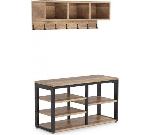 Вішалка для одягу 5 В 1 з настінною полицею