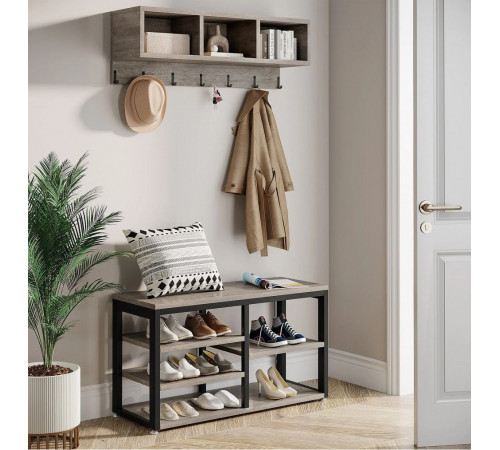 Вішалка для одягу 5 В 1 з настінною полицею