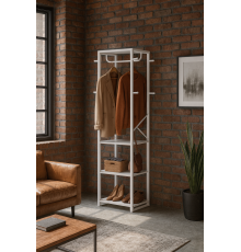 Вішалка для одягу з 4 полицями та 8 гачками