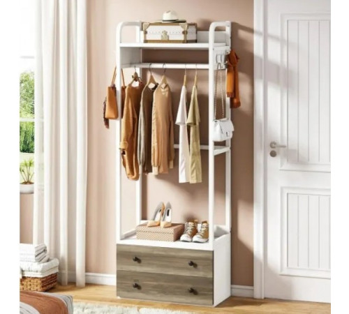 Вешалка для одежды с ящиками, крючками и полками — MSMLOFT