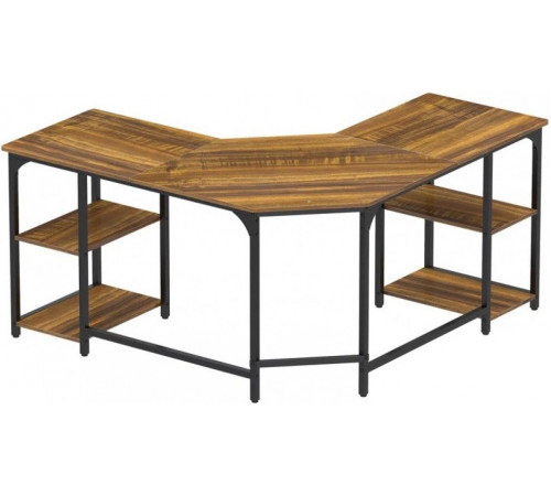 Г-образный компьютерный стол Haillee с металлическим основанием