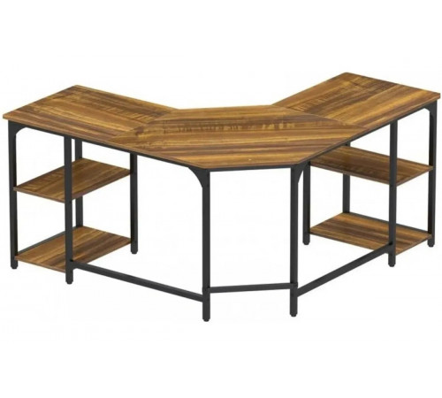 Г-образный компьютерный стол Haillee с металлическим основанием