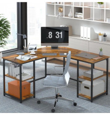 Г-подібний комп'ютерний стіл з металевою основою Haillee