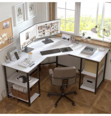 Г-подібний комп'ютерний стіл з металевою основою Haillee