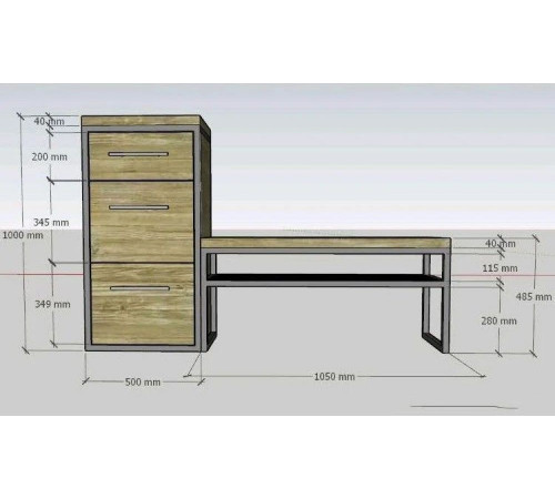 Гардеробная MSM 100х155х30 мм