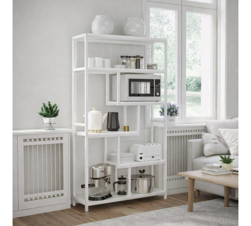 Геометрический стеллаж MSM — большой 6-уровневый открытый стеллаж для дома и офиса.