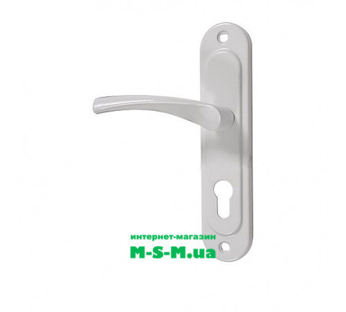 Дверная ручка на планке Арико 55мм белая