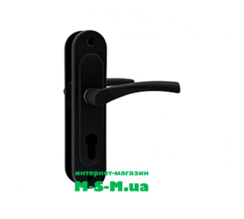 Дверная ручка на планке Арико 55мм черная