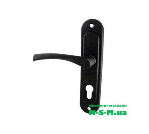 Дверная ручка на планке Арико 55мм черная