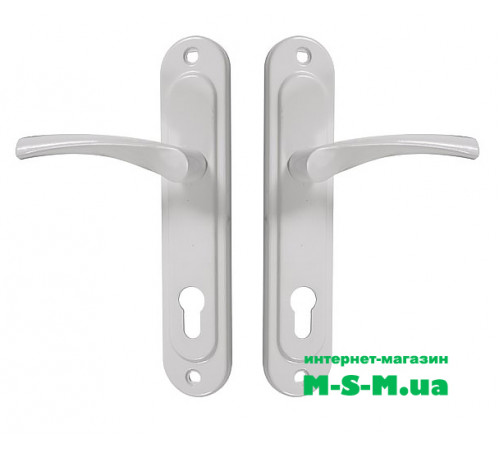 Дверная ручка на планке Арико ЗВ 85 мм светло-серый