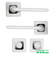 Дверна ручка роздільна Аріко ROBOQUATTRO білий