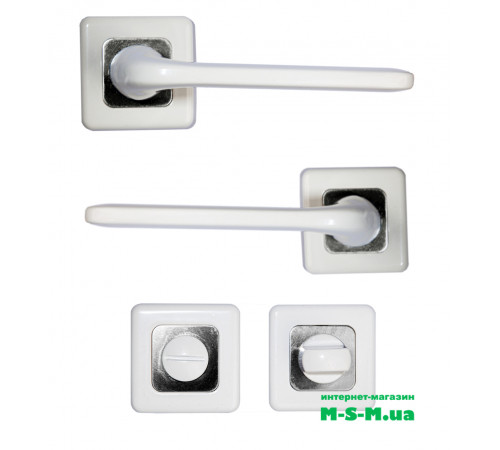 Дверная ручка раздельная Арико ROBOQUATTRO белый