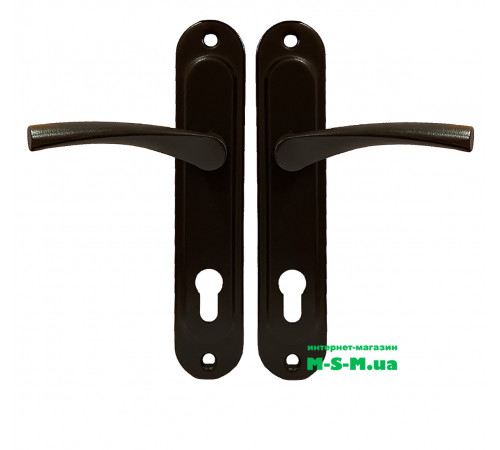 Дверная ручка на планке Арико ЗВ 85мм коричневый
