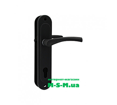 Дверная ручка на планке Арико ЗВ 85мм черный