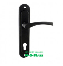 Дверная ручка на планке Арико ЗВ 85мм черный
