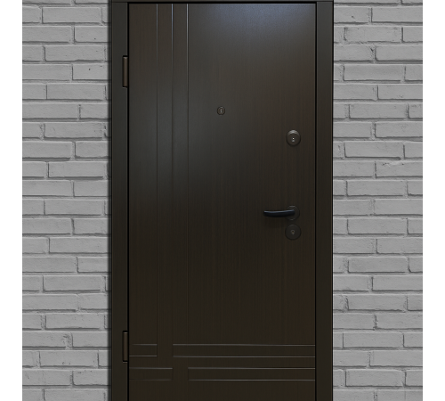 Вхідні двері Вулкан 860×2050 мм з МДФ накладками та двома замками, ліва