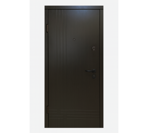 Вхідні двері Вулкан 860×2050 мм з МДФ накладками та двома замками, ліва