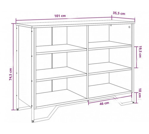 Кухонна етажерка Ken в стилі Лофт