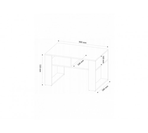 Журнальный столик 90×58×55 см дуб Сонома — стиль лофт от MSM